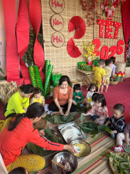 Hình ảnh HOẠT ĐỘNG THI GÓI BÁNH CHƯNG, BÁNH TÉT - TẾT BÍNH NGỌ 2026