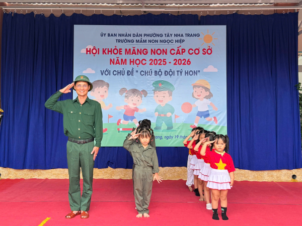 "HỘI KHỎE MĂNG NON" CẤP CƠ SỞ, NĂM HỌC 2025 - 2026 VỚI CHỦ ĐỀ “CHÚ BỘ ĐỘI TÝ HON”