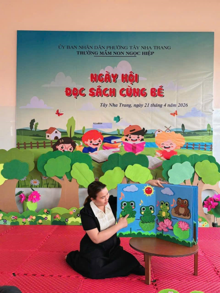 HƯỞNG ỨNG NGÀY SÁCH VÀ VĂN HÓA ĐỌC VIỆT NAM 21/4 TRƯỜNG MẦM NON NGỌC HIỆP TỔ CHỨC NGÀY HỘI ĐỌC SÁCH CHO TRẺ MẦM NON 