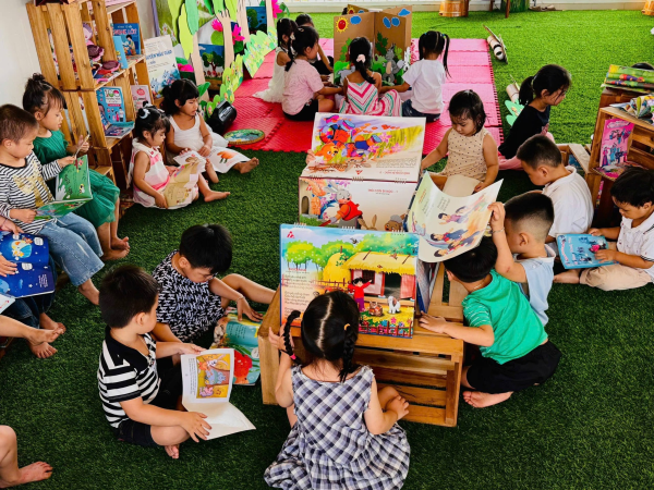 HƯỞNG ỨNG NGÀY SÁCH VÀ VĂN HÓA ĐỌC VIỆT NAM 21/4 TRƯỜNG MẦM NON NGỌC HIỆP TỔ CHỨC NGÀY HỘI ĐỌC SÁCH CHO TRẺ MẦM NON 