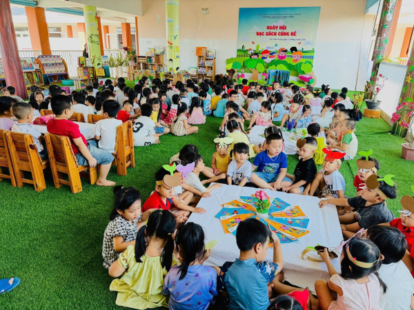HƯỞNG ỨNG NGÀY SÁCH VÀ VĂN HÓA ĐỌC VIỆT NAM 21/4 TRƯỜNG MẦM NON NGỌC HIỆP TỔ CHỨC NGÀY HỘI ĐỌC SÁCH CHO TRẺ MẦM NON 