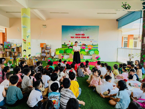 HƯỞNG ỨNG NGÀY SÁCH VÀ VĂN HÓA ĐỌC VIỆT NAM 21/4 TRƯỜNG MẦM NON NGỌC HIỆP TỔ CHỨC NGÀY HỘI ĐỌC SÁCH CHO TRẺ MẦM NON 