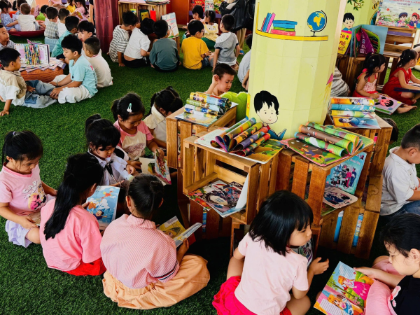 HƯỞNG ỨNG NGÀY SÁCH VÀ VĂN HÓA ĐỌC VIỆT NAM 21/4 TRƯỜNG MẦM NON NGỌC HIỆP TỔ CHỨC NGÀY HỘI ĐỌC SÁCH CHO TRẺ MẦM NON 