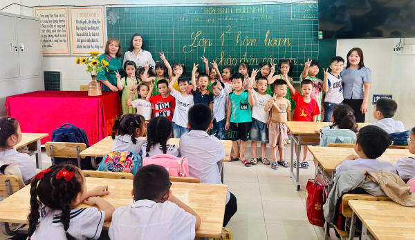 TRƯỜNG MẦM NON NGỌC HIỆP TỔ CHỨC CHO TRẺ MG 5-6 TUỔI THAM QUAN, GIAO LƯU TRƯỜNG TIỂU HỌC NGỌC HIỆP 