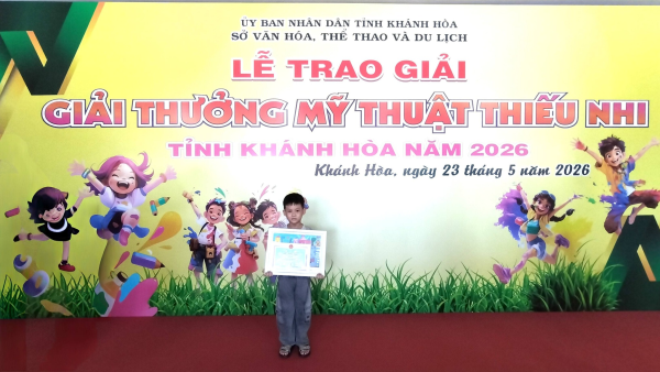 Tham gia “Giải thưởng Mỹ thuật thiếu nhi tỉnh Khánh Hòa năm 2026”