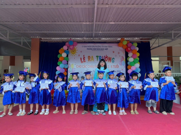 TRƯỜNG MẦM NON NGỌC HIỆP  TỔ CHỨC LỄ RA TRƯỜNG CHO CÁC CHÁU  KHỐI MẪU GIÁO 5-6 TUỔI, NĂM HỌC 2025 - 2026
